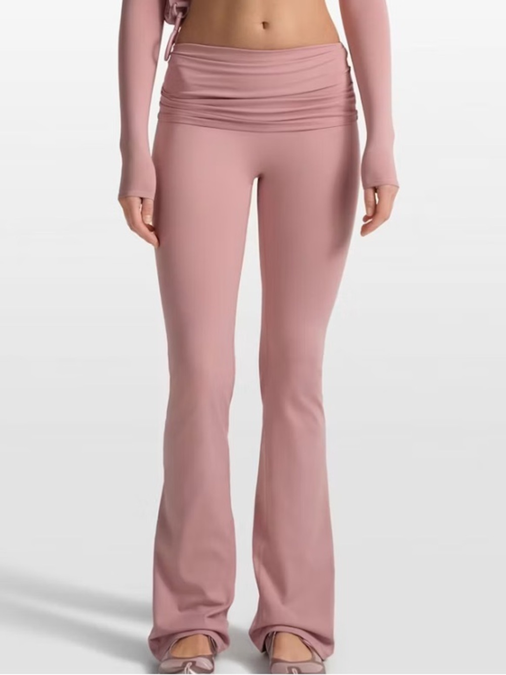 NikeSkims Foldover slim flare legging